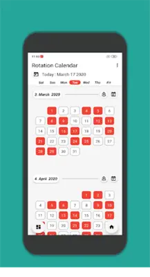 Rotation Calendar android App screenshot 3